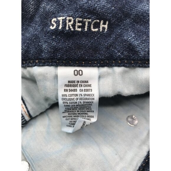 American Eagle Denim Shorts 00 Floral Embroidered Distressed Frayed Hem Cut Off - Picture 6 of 8